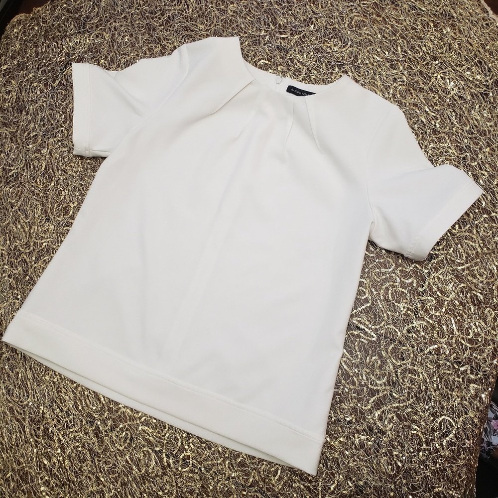 Banana Republic L White Top